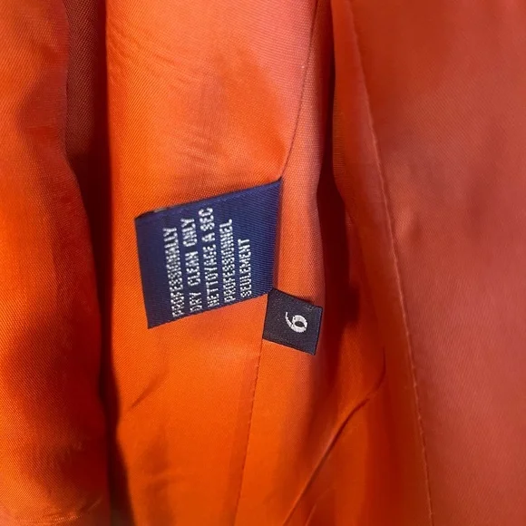 Burberry Orange Checkered Blazer - Picture 15 of 16